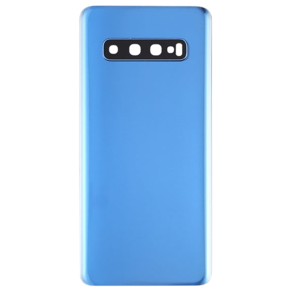 For Galaxy S10 Battery Back Cover with Camera Lens (Blue)