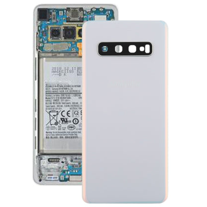 For Galaxy S10 Battery Back Cover with Camera Lens (White) - free shipping - PMC Jewellery - Order now!