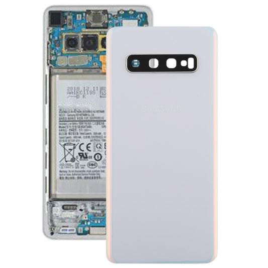 For Galaxy S10 Battery Back Cover with Camera Lens (White) - free shipping - PMC Jewellery - Order now!
