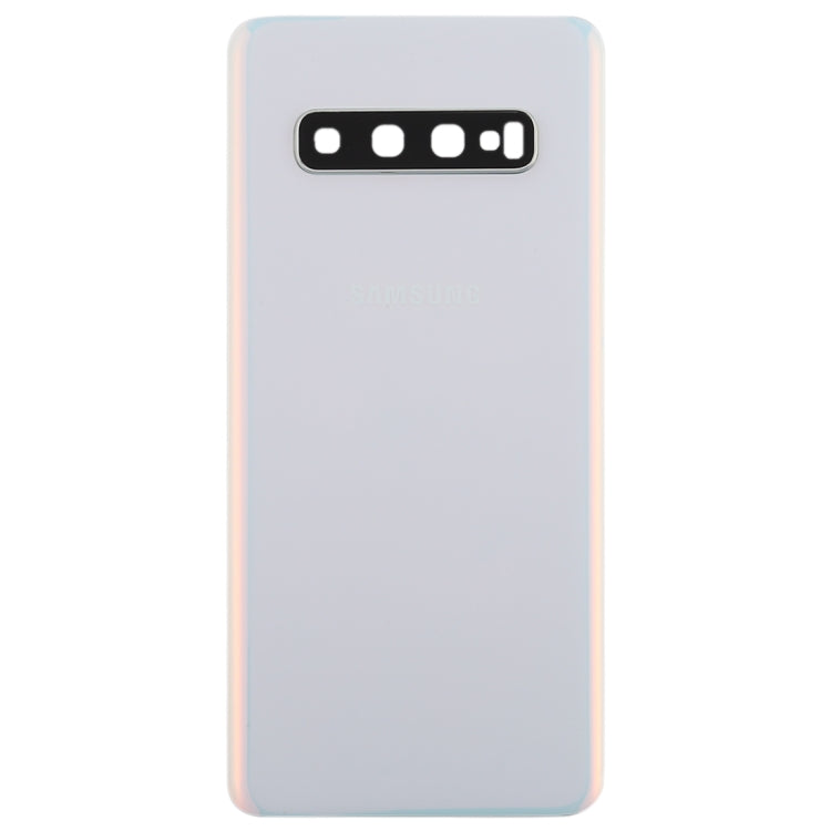 For Galaxy S10 Battery Back Cover with Camera Lens (White) - free shipping - PMC Jewellery - Order now!