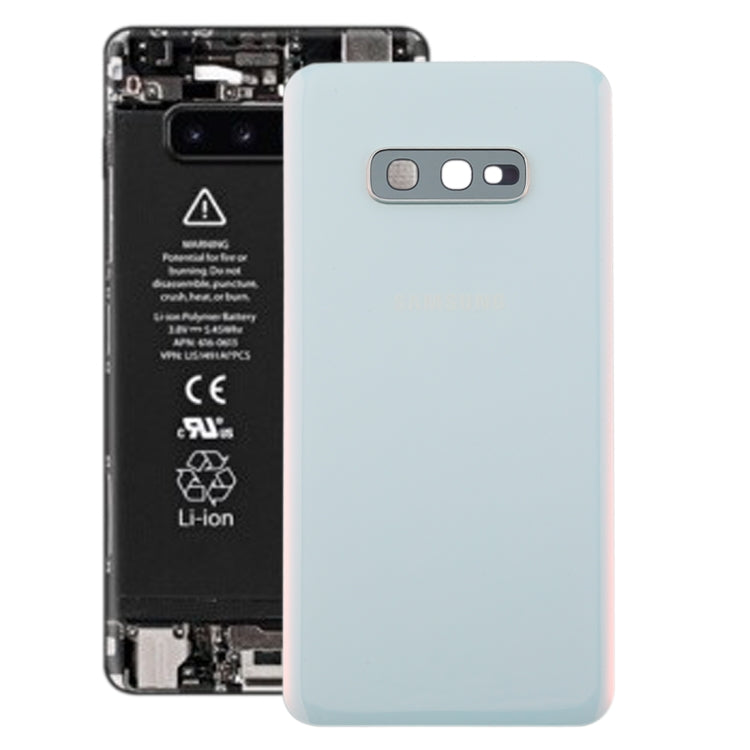 For Galaxy S10e Battery Back Cover with Camera Lens (White) - free shipping - PMC Jewellery - Order now!