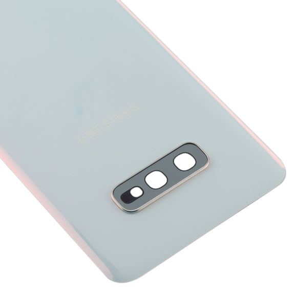 For Galaxy S10e Battery Back Cover with Camera Lens (White)