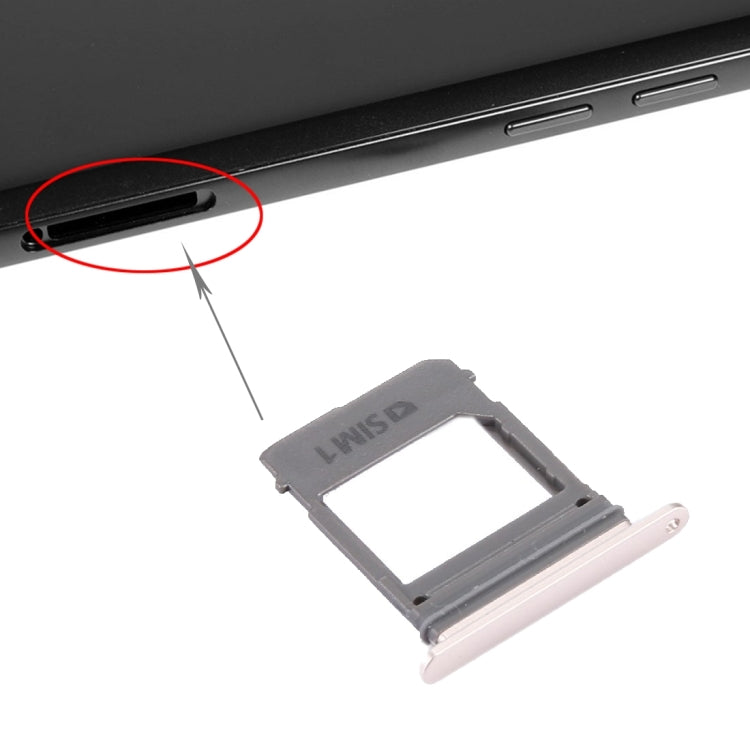 For Galaxy A5 (2017) / A520 & A7 (2017) / A720 SIM Card Tray + Micro SD Card Tray, Single Card (Gold)