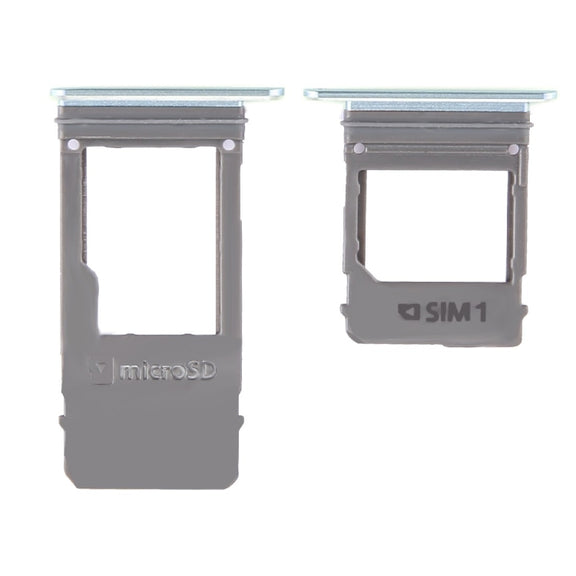 For Galaxy A5 (2017) / A520 & A7 (2017) / A720 SIM Card Tray + Micro SD Card Tray, Single Card (Blue)
