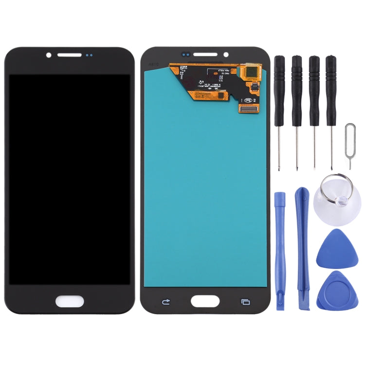 OLED LCD Screen for Samsung Galaxy A8 (2016) / SM-A810 with Digitizer Full Assembly (Black) - free shipping - PMc TechLife - Order now!