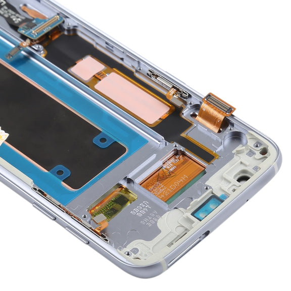 Original Super AMOLED Material LCD Screen and Digitizer Full Assembly(with Frame / Charging Port Flex Cable / Power Button Flex Cable / Volume Button Flex Cable) for Galaxy S7 Edge / G935F / G935FD(Black)