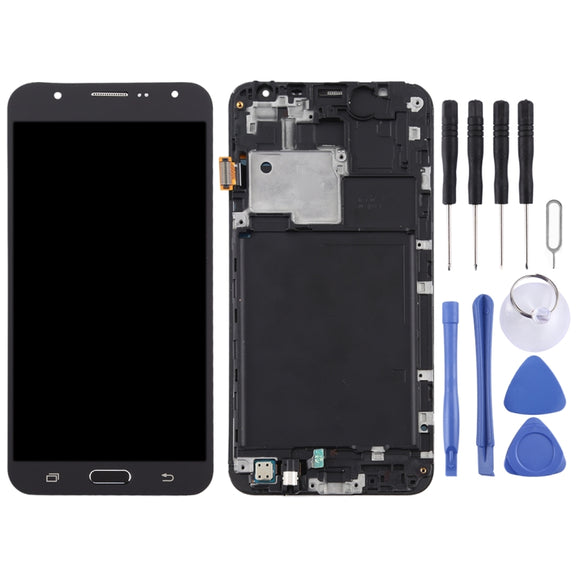 TFT LCD Screen for Galaxy J7 (2015) / J700F Digitizer Full Assembly with Frame (Black)