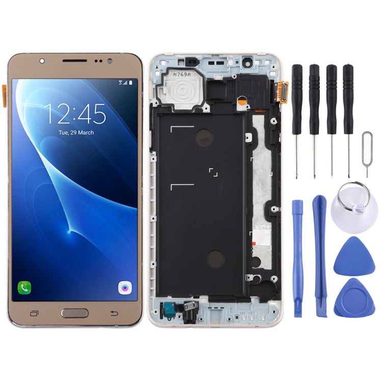 TFT LCD Screen for Galaxy J7 (2016) / J710F Digitizer Full Assembly with Frame (Gold) - free shipping - PMc TechLife - Order now!