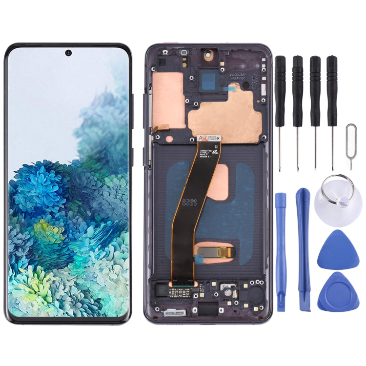 Original Dynamic AMOLED Material LCD Screen and Digitizer Full Assembly with Frame for Galaxy S20 4G SM-G980(Black) - free shipping - PMc TechLife - Order now!