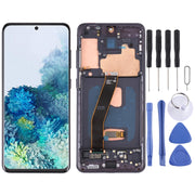 Original Dynamic AMOLED Material LCD Screen and Digitizer Full Assembly with Frame for Galaxy S20 4G SM-G980(Black)