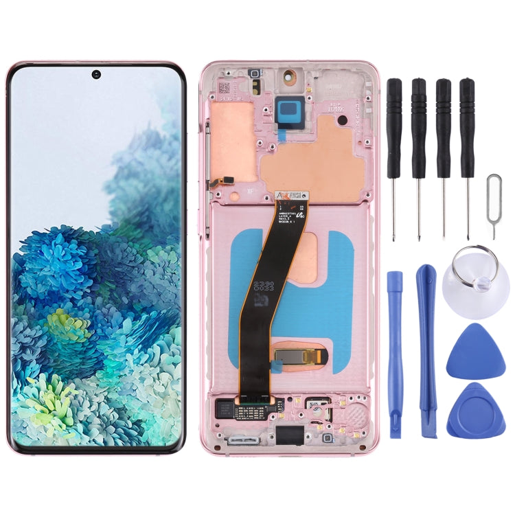 Original Dynamic AMOLED Material LCD Screen and Digitizer Full Assembly with Frame for Samsung Galaxy S20 4G SM-G980(Pink) - free shipping - PMc TechLife - Order now!