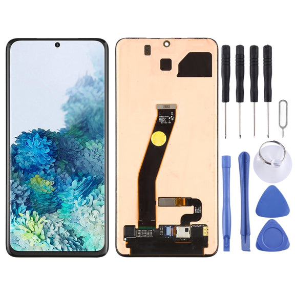 Original Dynamic AMOLED LCD Screen for Galaxy S20 4G with Digitizer Full Assembly (Black)