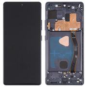 Original Super AMOLED Material LCD Screen and Digitizer Full Assembly with Frame for Galaxy S10 Lite(Black)