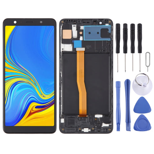 TFT LCD Screen for Samsung Galaxy A7 (2018) / SM-A750F Digitizer Full Assembly with Frame (Black) - free shipping - PMC Jewellery - Order now!