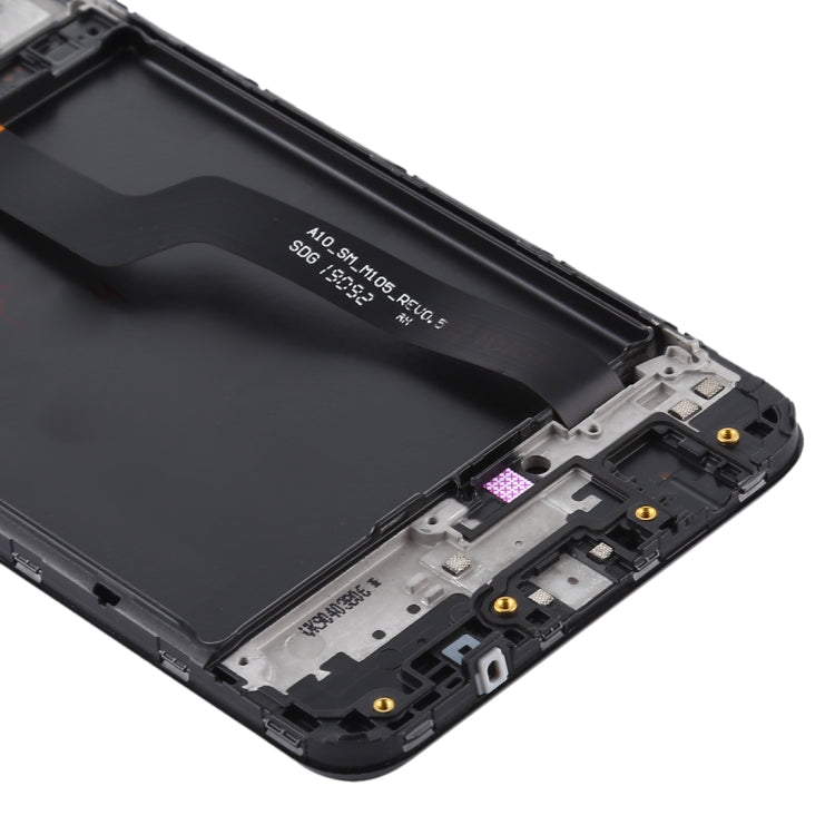 OEM LCD Screen for Samsung Galaxy A10 / SM-A105F (Single Card Version) Digitizer Full Assembly with Frame (Black)