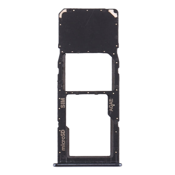 For Samsung Galaxy A71 / A715 SIM Card Tray + Micro SD Card Tray (Black)