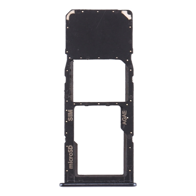 For Samsung Galaxy A71 / A715 SIM Card Tray + Micro SD Card Tray (Black)