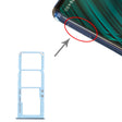 For Samsung Galaxy A51 / A515 SIM Card Tray + SIM Card Tray + Micro SD Card Tray (Blue) - free shipping - PMc TechLife - Order now!