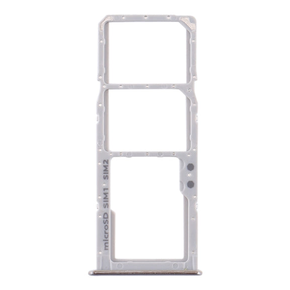 For Samsung Galaxy A51 / A515 SIM Card Tray + SIM Card Tray + Micro SD Card Tray (Silver)