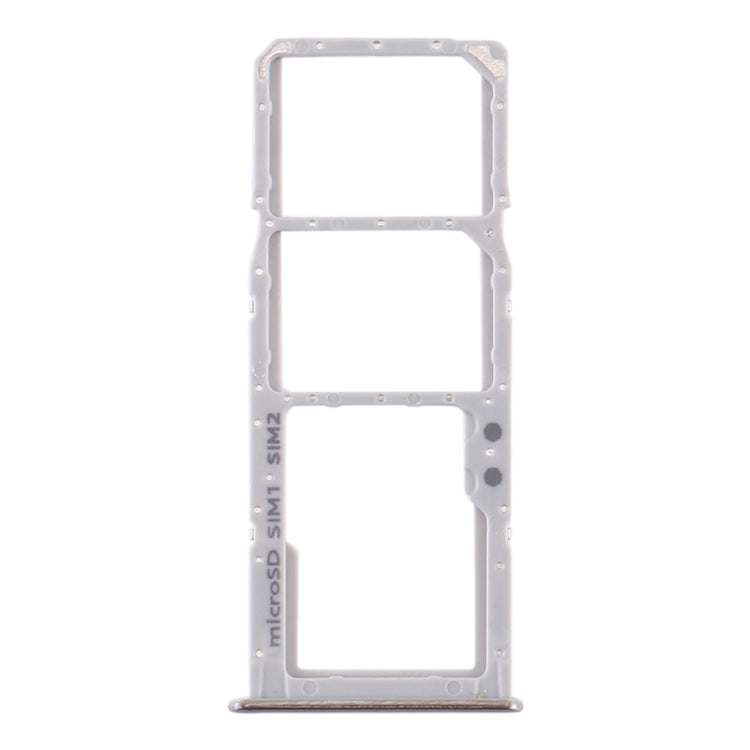 For Samsung Galaxy A51 / A515 SIM Card Tray + SIM Card Tray + Micro SD Card Tray (Silver)