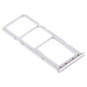 For Samsung Galaxy A51 / A515 SIM Card Tray + SIM Card Tray + Micro SD Card Tray (Silver)