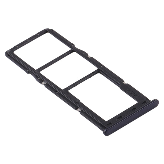 For Samsung Galaxy A21s SIM Card Tray + SIM Card Tray + Micro SD Card Tray (Black)
