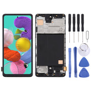 TFT Material LCD Screen and Digitizer Full Assembly With Frame, Not Supporting Fingerprint Identification for Samsung Galaxy A51 4G(Black)