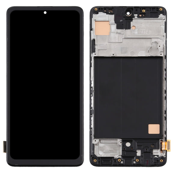 TFT Material LCD Screen and Digitizer Full Assembly With Frame, Not Supporting Fingerprint Identification for Samsung Galaxy A51 4G(Black)