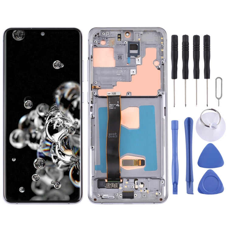 Original Super AMOLED LCD Screen for Samsung Galaxy S20 Ultra 4G/S20 Ultra 5G Digitizer Full Assembly with Frame (Grey) - free shipping - PMC TechLife - Order now!