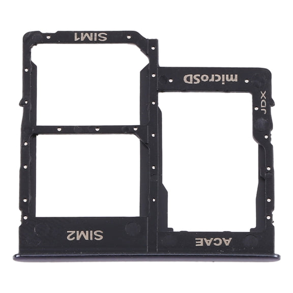 For Samsung Galaxy A315 / A31 SIM Card Tray + SIM Card Tray + Micro SD Card Tray (Black)