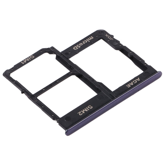 For Samsung Galaxy A315 / A31 SIM Card Tray + SIM Card Tray + Micro SD Card Tray (Black)