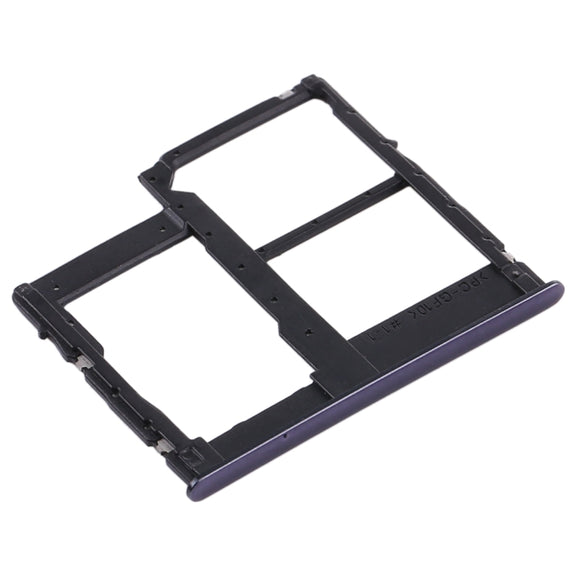 For Samsung Galaxy A315 / A31 SIM Card Tray + SIM Card Tray + Micro SD Card Tray (Black)