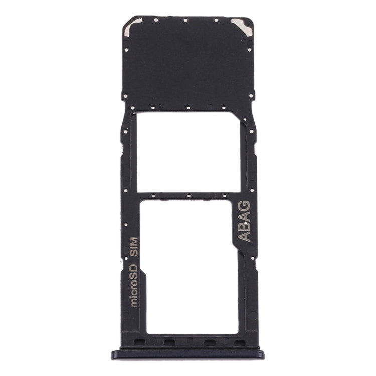 For Samsung Galaxy A21s SIM Card Tray + Micro SD Card Tray (Black)