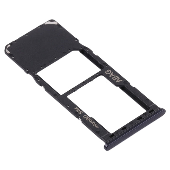 For Samsung Galaxy A21s SIM Card Tray + Micro SD Card Tray (Black)