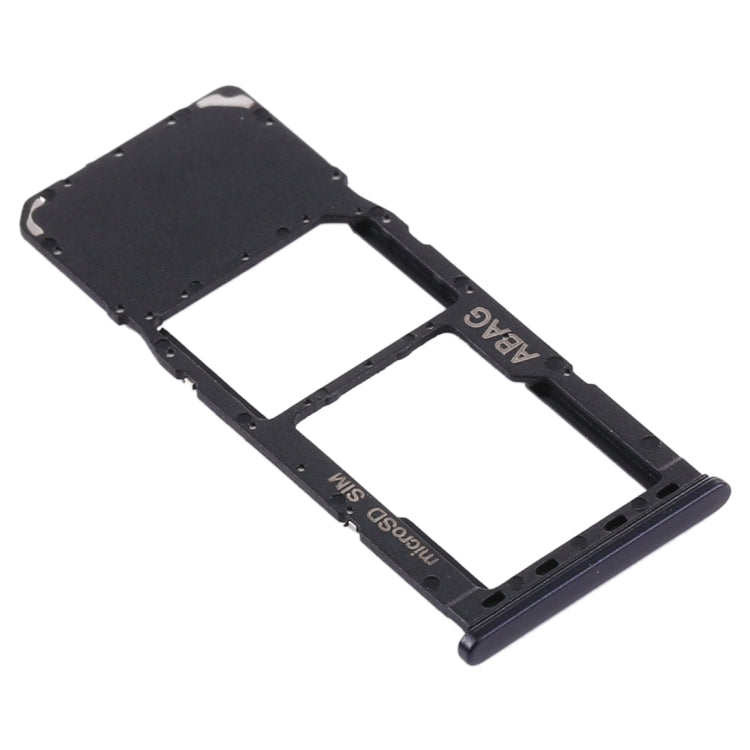 For Samsung Galaxy A21s SIM Card Tray + Micro SD Card Tray (Black)