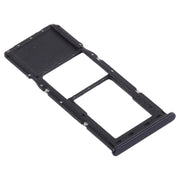 For Samsung Galaxy A21s SIM Card Tray + Micro SD Card Tray (Black)