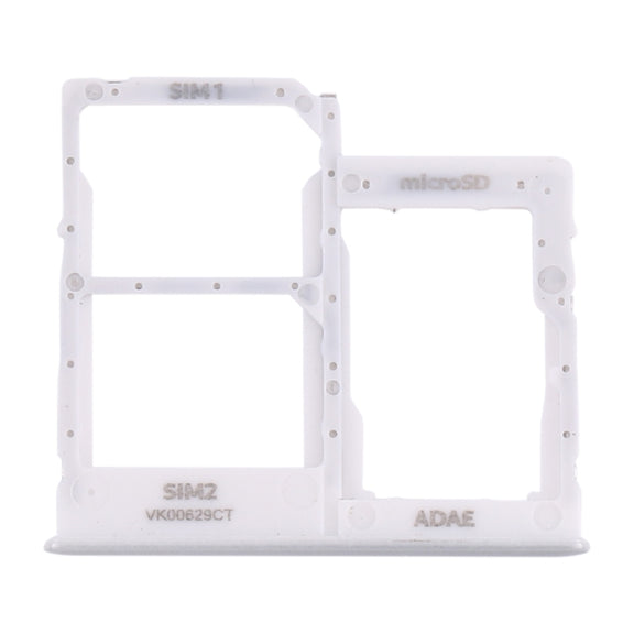 For Samsung Galaxy A41 / A415 SIM Card Tray + SIM Card Tray + Micro SD Card Tray (White)