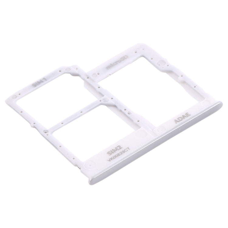 For Samsung Galaxy A41 / A415 SIM Card Tray + SIM Card Tray + Micro SD Card Tray (White)