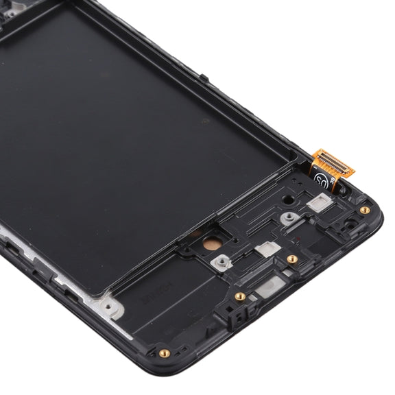 TFT Material LCD Screen and Digitizer Full Assembly With Frame (Not Supporting Fingerprint Identification) for Samsung Galaxy A71 / SM-A715(Black)