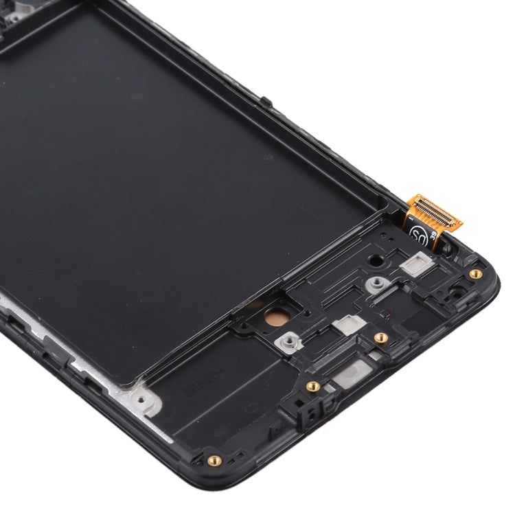 TFT Material LCD Screen and Digitizer Full Assembly With Frame (Not Supporting Fingerprint Identification) for Samsung Galaxy A71 / SM-A715(Black)