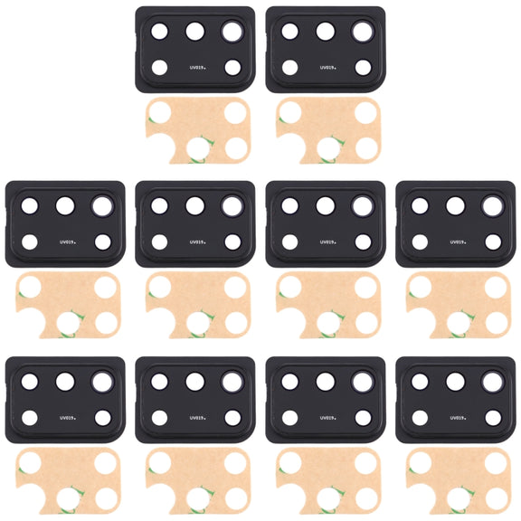 For Samsung Galaxy A31 10pcs Camera Lens Cover (Black)