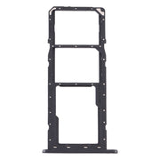 For Samsung Galaxy A11 SM-A115 SIM Card Tray + SIM Card Tray + Micro SD Card Tray (Black)
