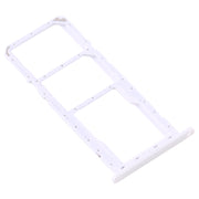 For Samsung Galaxy A11 SM-A115 SIM Card Tray + SIM Card Tray + Micro SD Card Tray (White)