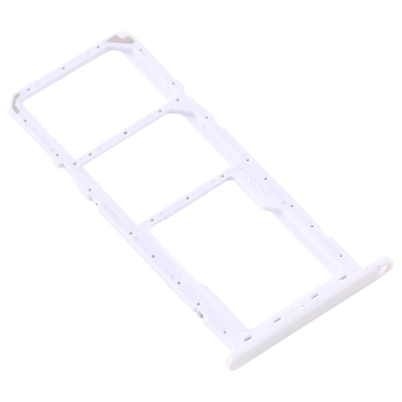 For Samsung Galaxy A11 SM-A115 SIM Card Tray + SIM Card Tray + Micro SD Card Tray (White)