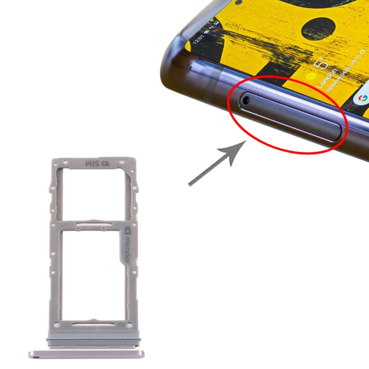 For Samsung Galaxy Note 10 Lite SM-N770 SIM Card Tray + Micro SD Card Tray (Silver) - free shipping - PMc TechLife - Order now!