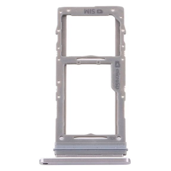 For Samsung Galaxy Note 10 Lite SM-N770 SIM Card Tray + Micro SD Card Tray (Silver)