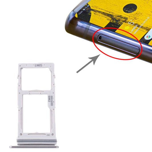 For Samsung Galaxy Note 10 Lite SM-N770 SIM Card Tray + SIM Card Tray / Micro SD Card Tray (Silver) - free shipping - PMC Jewellery - Order now!