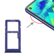 For Samsung Galaxy M40 SM-M405 SIM Card Tray + SIM Card Tray / Micro SD Card Tray (Dark Blue) - free shipping - PMc TechLife - Order now!