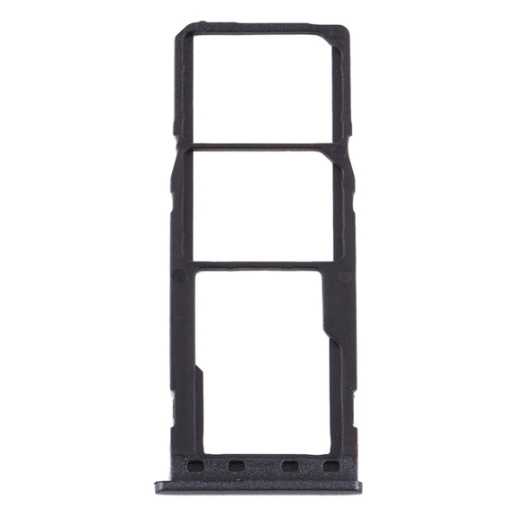 For Samsung Galaxy M10 SM-M105 SIM Card Tray + SIM Card Tray + Micro SD Card Tray (Black)