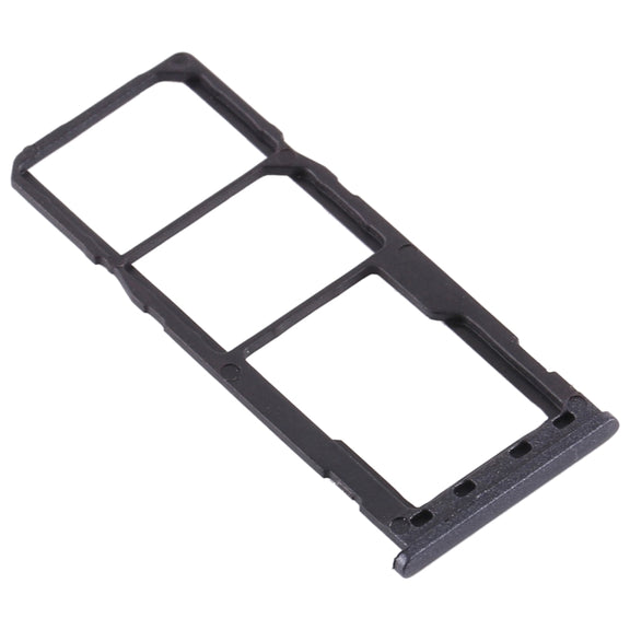 For Samsung Galaxy M10 SM-M105 SIM Card Tray + SIM Card Tray + Micro SD Card Tray (Black)
